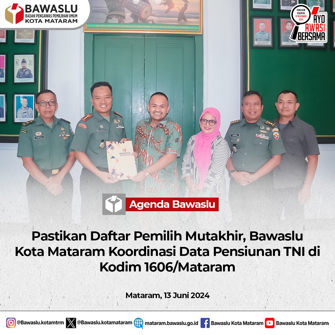 Sinergi Bawaslu dan TNI : Koordinasi untuk Sukses Pilkada 2024.