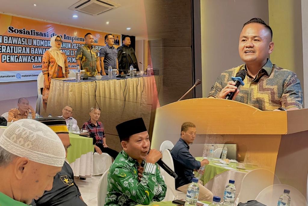 Bawaslu Kota Mataram Laksanakan Sosialisasi dan Implementasi Perbawaslu Nomor 11 Tahun 2023.