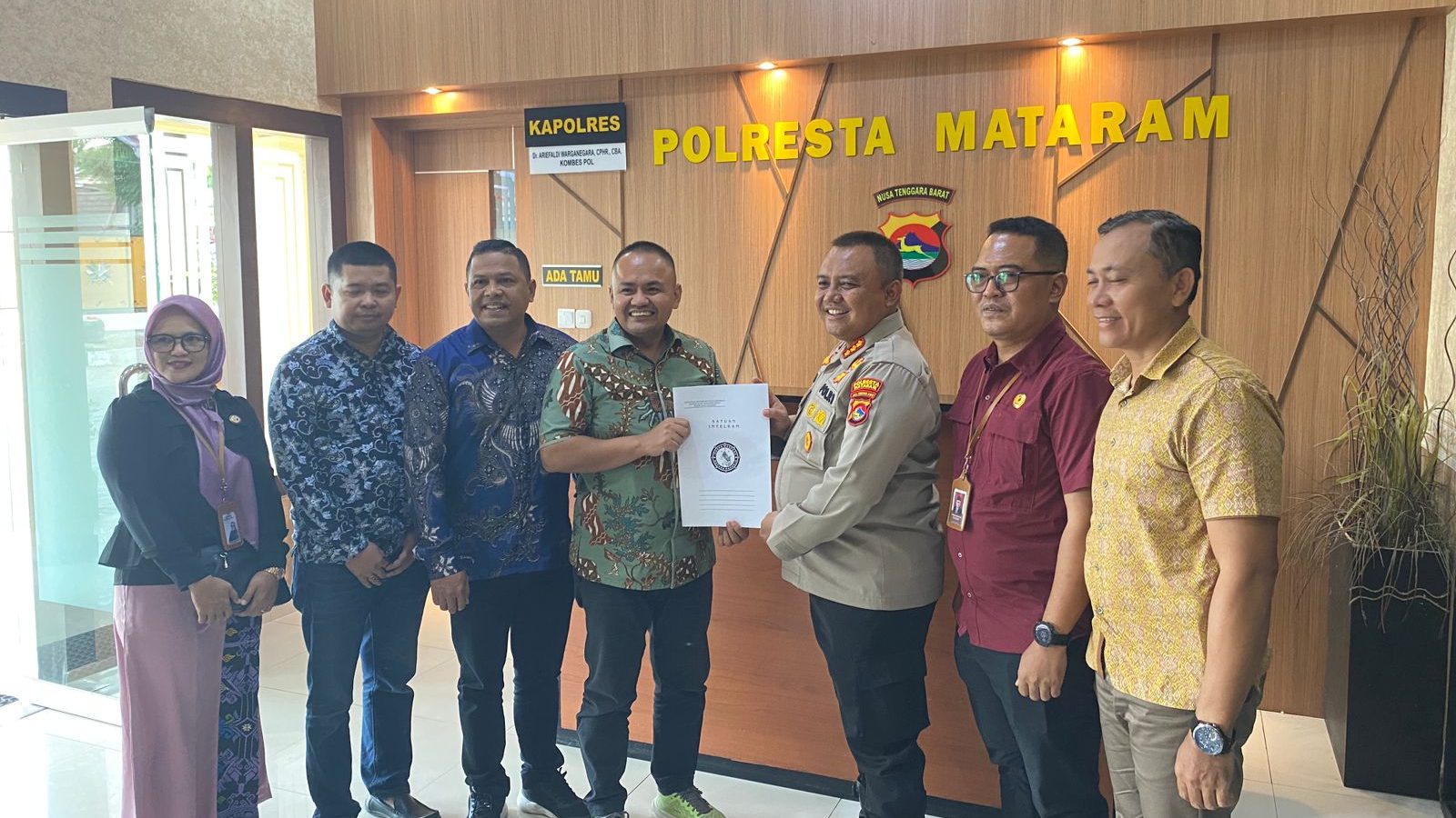 Kunjungi Polresta Mataram, Bawaslu Kota Mataram Jalin Sinergi Kembali dengan Polresta Mataram Pada Pilkada Tahun 2024.