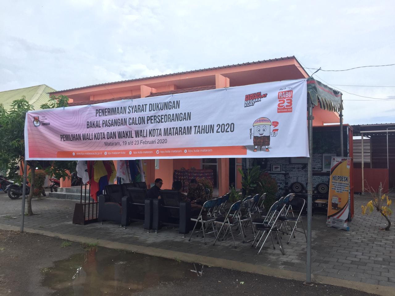 Bawaslu Kota Mataram Awasi Penyerahan Berkas Bapaslon Perseorang, Hari Pertama Masih Kosong