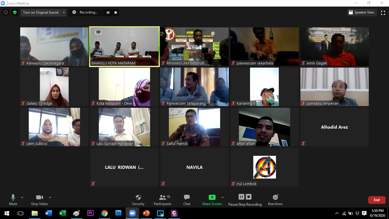 Hadapi Verfak Bapaslon Perseroangan, Bawaslu Kota Mataram Agendakan Ngaji Pengawasan.