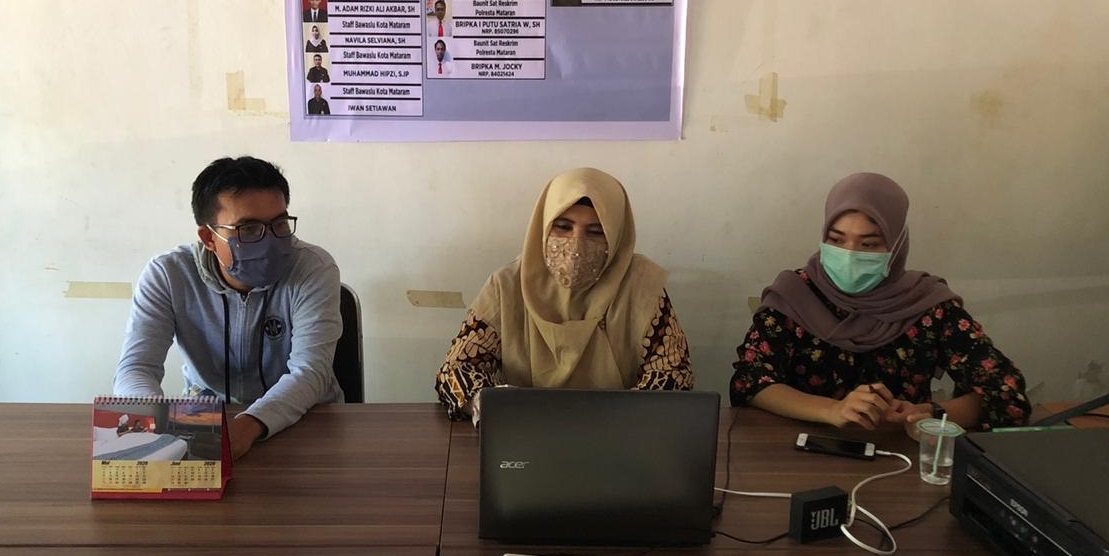 Antisipasi Sengketa Antar Paslon, Bawaslu Kota Mataram Ikuti Rakor Via Online