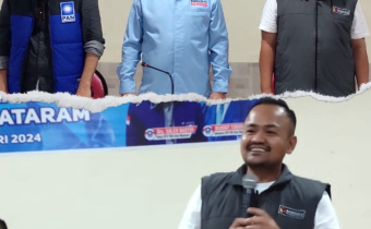 Bawaslu Kota Mataram Isi Materi Pelatihan Saksi Parpol PAN Mataram.