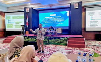 Perkuat jajaran dalam penanganan pelanggaran Bawaslu Kota Mataram Bimtek Panwascam dan PKD se-Kota Mataram.