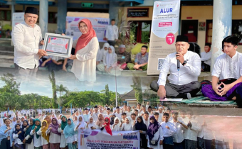 Sambangi SMAN 7 Mataram, Bawaslu Kota Mataram Ajak Siswa Tolak Politik Uang dan Politisasi Sara.