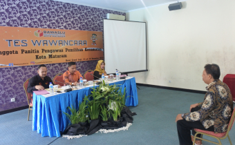 83 Orang Peserta Tes Wawancara, Bawaslu Kota Mataram; 76 Orang Hadir, 7 Orang Tidak Hadir