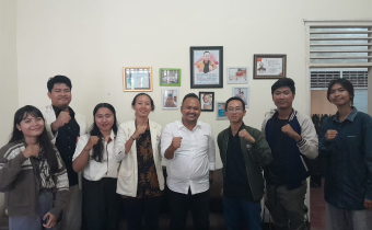 Ketua Bawaslu Kota Mataram Terima Sowan Organisasi Mahasiswa Hindu KMHDI Mataram Bahas Pengawasan Partisipatif.