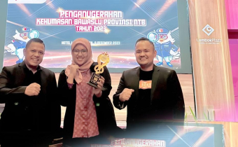 Bawaslu Kota Mataram Raih Penghargaan Pengelolaan Media Sosial Terbaik Se NTB.