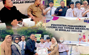 Melalui Sosialisasi Pengawasan Partisipatif Berbasis Inklusi, Bawaslu Kota Mataram Bekali Siswa ABK SMAN 6 Mataram dengan Ilmu Kepemiluan.