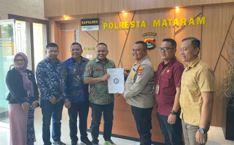 Kunjungi Polresta Mataram, Bawaslu Kota Mataram Jalin Sinergi Kembali dengan Polresta Mataram Pada Pilkada Tahun 2024.