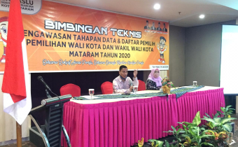 Awasi Tahapan Coklit, Bawaslu Komat Bimtek Jajaran Panwaslu Kecamatan Se-Kota Mataram